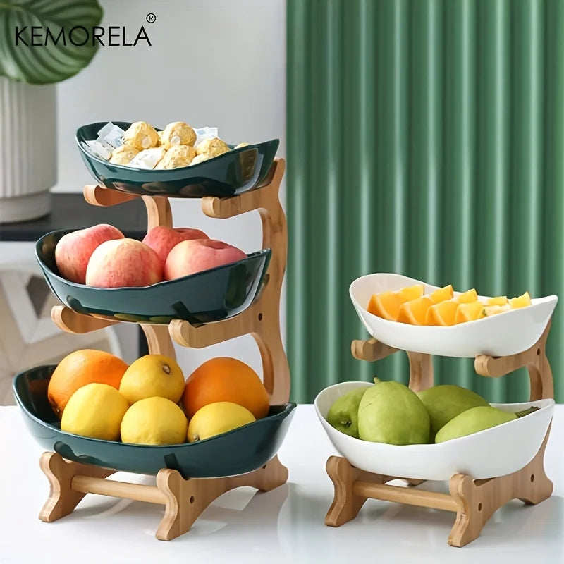 2/3 Layer Fruit Plate Home Living Room Plastic Snack Dish Creative Modern Dried Fruit Basket Candy Dish Cake Stand Salad Bowl