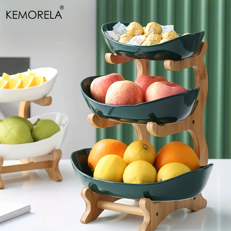 2/3 Layer Fruit Plate Home Living Room Plastic Snack Dish Creative Modern Dried Fruit Basket Candy Dish Cake Stand Salad Bowl